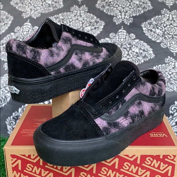 VANS OLD SKOOL PLATFORM MIX LEOPARD PINK/BLACK WMN - Picture 3 of 16